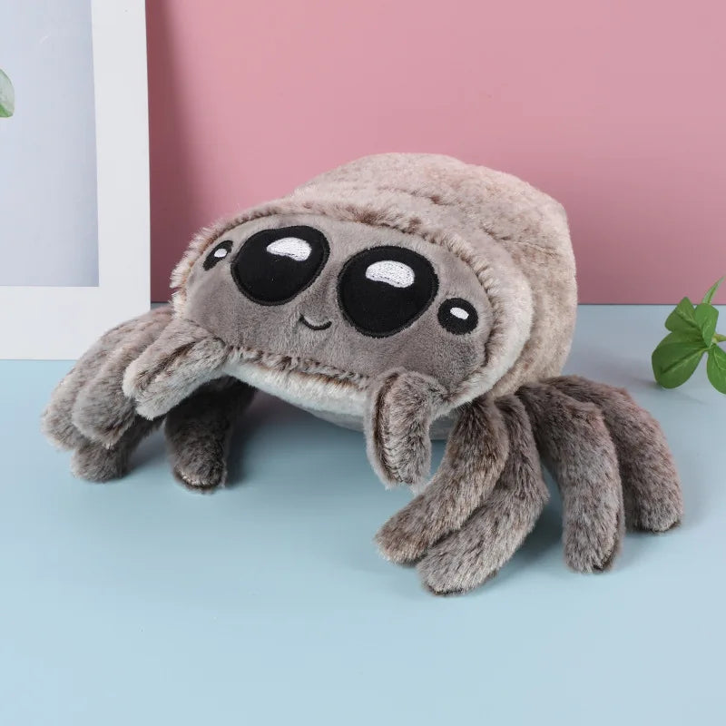 Lucas Friend Spider Plush Toy Kawaii Black White Spider Doll Home Decoration Pillow Soft Stuffed Halloween Gifts Toy for Kids