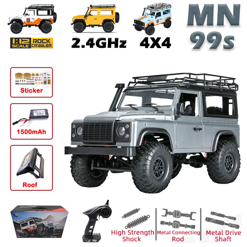 1:12 Scale MN Model RTR Version RC Car 2.4G 4WD MN99S MN99 RC Rock Crawler Defender Remote Control 1/12 Truck Kids Toys