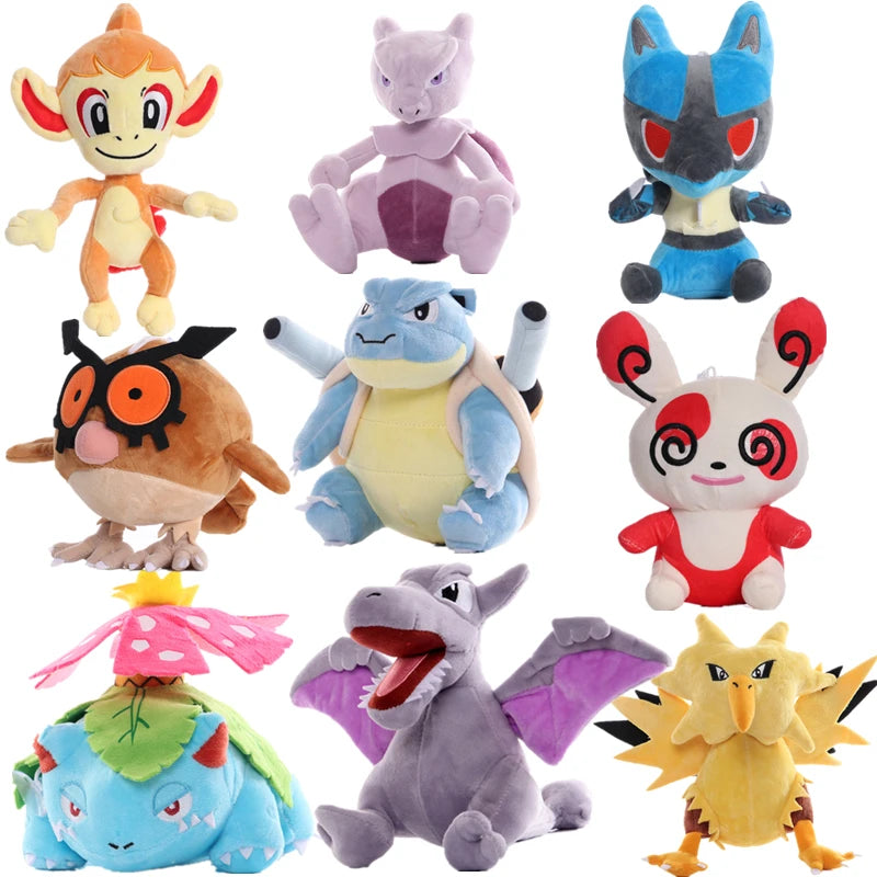 15-35cm Pokemon Plush Toy Anime Figure Pikachu Charizard Mewtwo Eevee Mew Lucario Gengar Stuffed Doll Pendant Toy Kids Xmas Gift