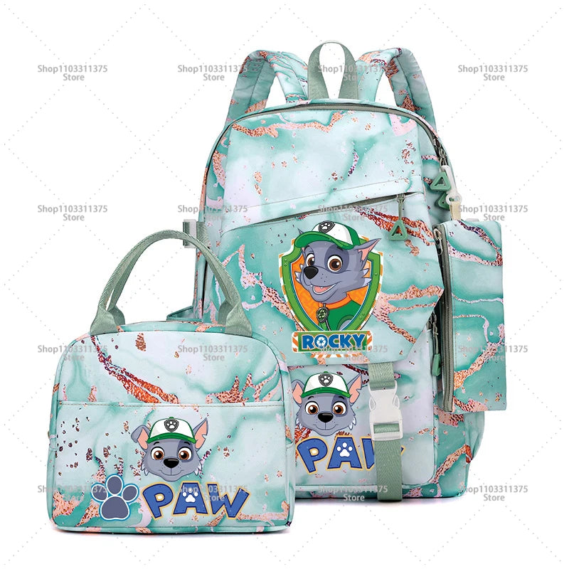 "Team Pup School Set – Cartoon Backpack Combo for Little Heroes"