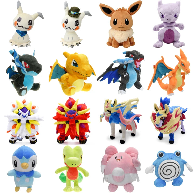 Pokemon Mimikyu Eevee Mewtwo Charizard X Y Charmander Kawaii Plush Toy Cute Palkia Zacian Zamazenta Solgaleo Piplup Peluche Doll