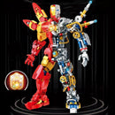 Action Figures Of Avengers Superheroes Iron Man Hulkbuster Steel Mecha Building Blocks Gift Toys For Kid