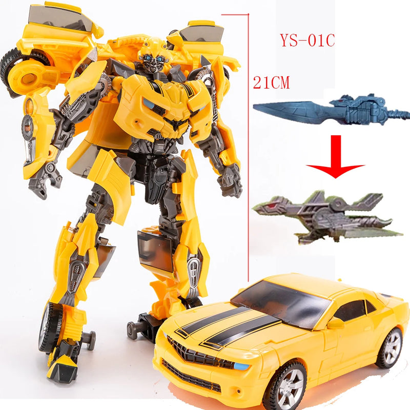 Transformation Toys Battle Damage Hornet Yellow Bee BMB H6001-3 AOYI SS49 Alloy Figure Action Model Deformation Robot Beetle Car