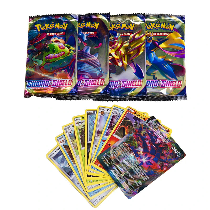 324pcs Pokemon Cards Anime Collectible Crown Zenith Silver Tempest Lost Origin Children Board Game Toy Battle Card Kid Gift