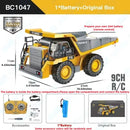 2.4Ghz RC Remote Control Excavator Construction Vehicle Toy for Kids with Alloy Metal Cap, Light & Sound