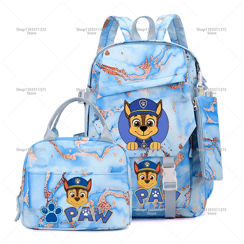 "Team Pup School Set – Cartoon Backpack Combo for Little Heroes"