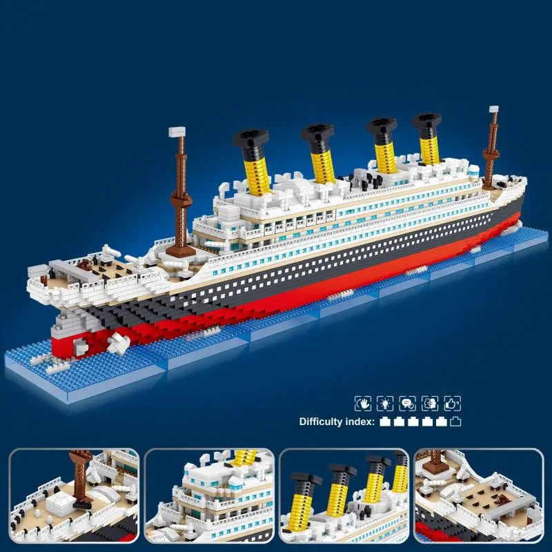 Titanic 4404PCS Building Blocks Cruise Ship Mini Assemble Bricks Model Toy Kit Desktop Decoration Holiday Gift for Kids