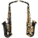 Eb Alto Saxophone Brass Lacquered Gold E Flat Sax 82Z Key Woodwind Instrument with Cleaning Brush Cloth Gloves Strap Padded Case