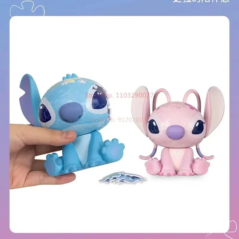 Disney 3D Stitch Figurine Lamp – Build & Glow Night Puzzle Gift Set