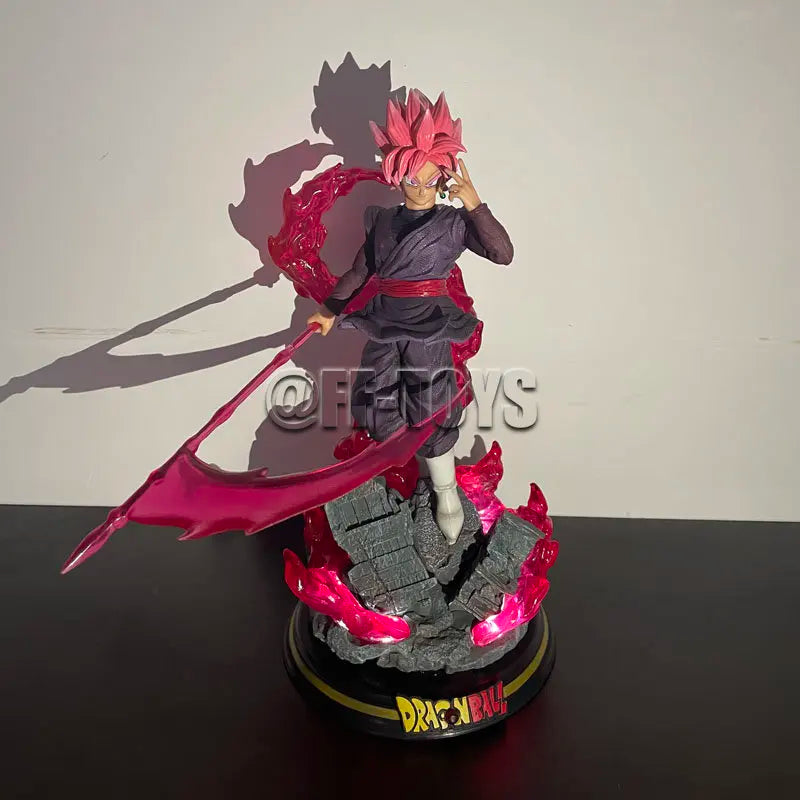 28CM Dragon Ball Z LED Statue – Zamasu and Black Goku PVC Action Figure Model for Collection & Gift