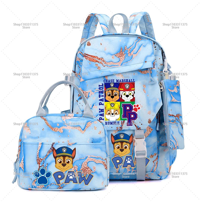 "Team Pup School Set – Cartoon Backpack Combo for Little Heroes"
