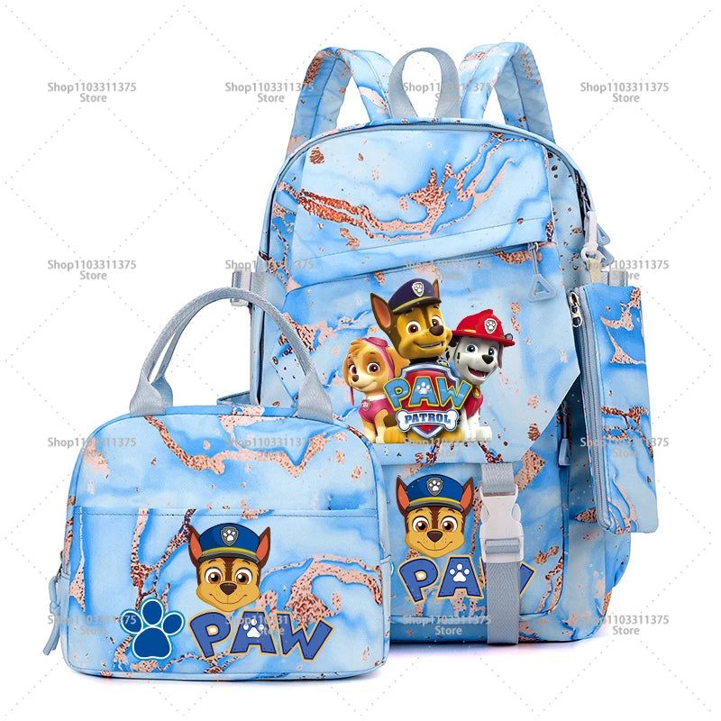 "Team Pup School Set – Cartoon Backpack Combo for Little Heroes"