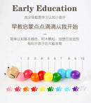 Wooden Smooth Blocks Caterpillar Toys Cartoon Colorful Twisted Insect Crocodile Block Ability Game Baby Fingers Exercise Gadget
