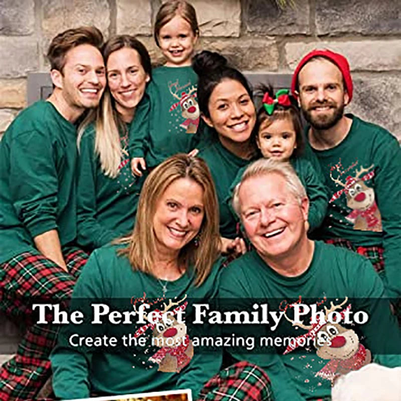 2024 Christmas Pajamas Outfits Family Mother Father Kids Matching Clothes Look Mommy And Me New Year's Costumes Pyjamas Deer