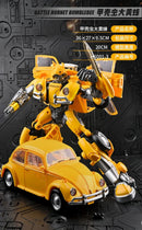 Transformation Toys Battle Damage Hornet Yellow Bee BMB H6001-3 AOYI SS49 Alloy Figure Action Model Deformation Robot Beetle Car