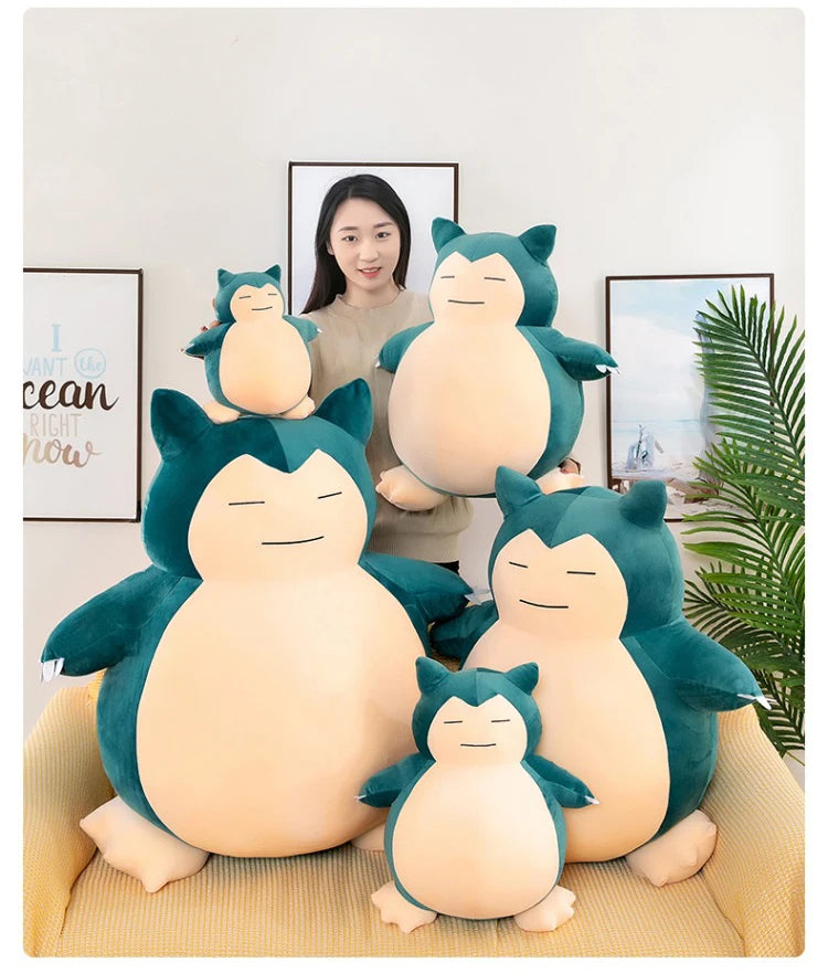 30-200cm TAKARA TOMY Pokemon Snorlax Animal Doll Holster  Plush Toys Kawaii Anime New Rare  Cute Soft Stuffed  Girls Kids Gift