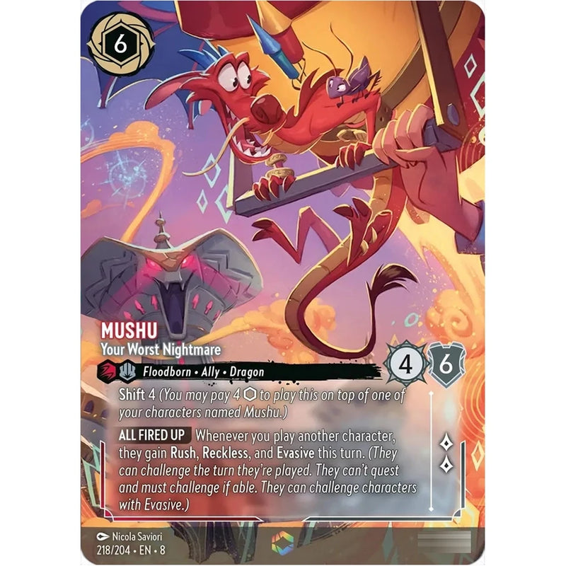 Rare Lorcana Enchanted Proxy Card – Reign of Jafar Chapter 8 TCG Featuring Stitch, Jasmine & Lady