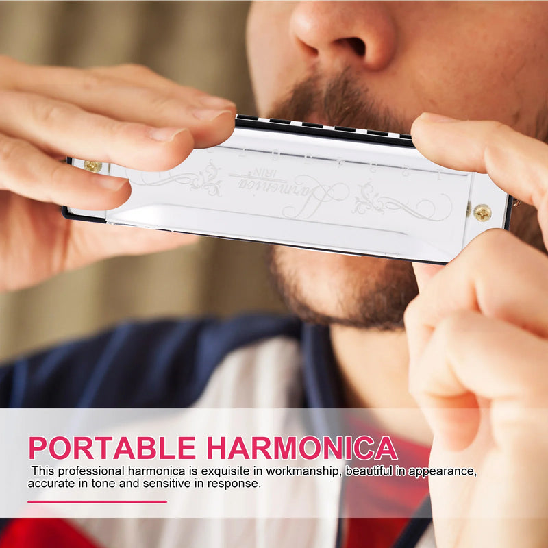 Professional Harmonica Early Educational Toy Portable Harmonica Musical Instrument Students Small Harmonica Portable Holes