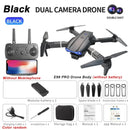 RC Drone E99 Pro Foldable 4K HD Dual Camera Quadcopter Aerial Photography Optical Flow Positioning Altitude Hold Toys Gift