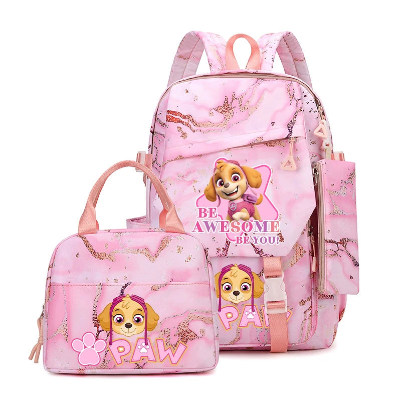 "Team Pup School Set – Cartoon Backpack Combo for Little Heroes"