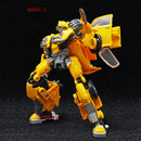 Transformation Toys Battle Damage Hornet Yellow Bee BMB H6001-3 AOYI SS49 Alloy Figure Action Model Deformation Robot Beetle Car