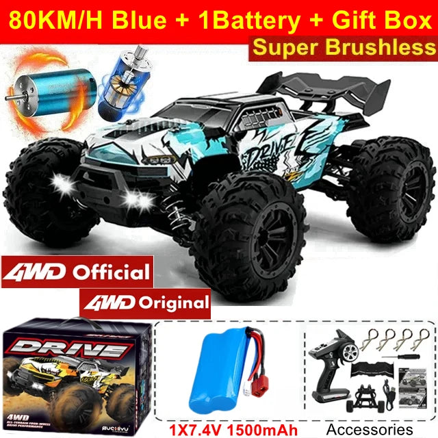 TurboRacer 4WD Off-Road RC Truck – Brushless Power