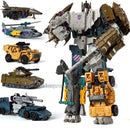 Haizhixing 5 in 1 Bruticus Devastator Superion Defensor Transformation Robot Car Action Figures Aircraft Model Kids Boy Toy