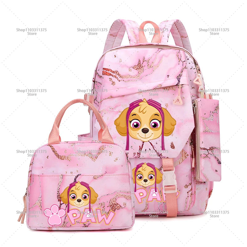 "Team Pup School Set – Cartoon Backpack Combo for Little Heroes"