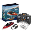 Mini RC Boat – High-Speed 5KM/H Wireless Model with LED Lights