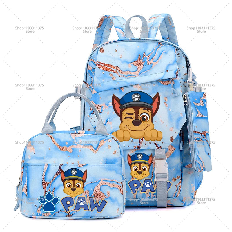"Team Pup School Set – Cartoon Backpack Combo for Little Heroes"
