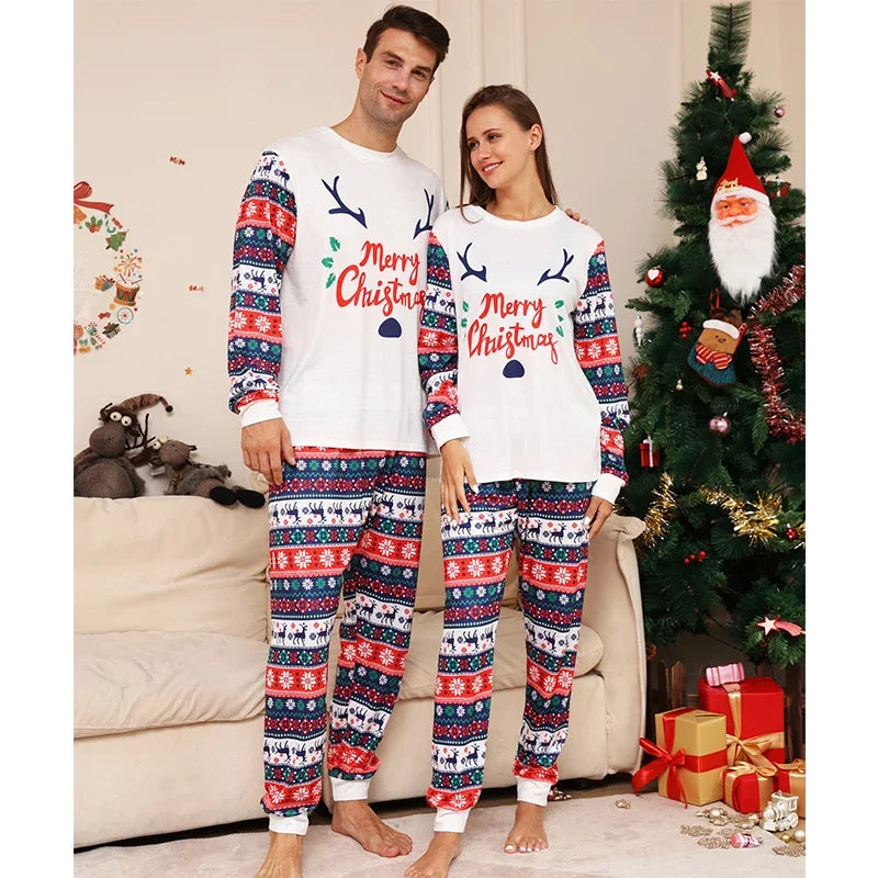 Christmas Family Matching Outfits Adult Kid 2023 News Pajamas Clothes Set Baby Rompers Casual Sleepwear Xmas Family Look Pyjamas