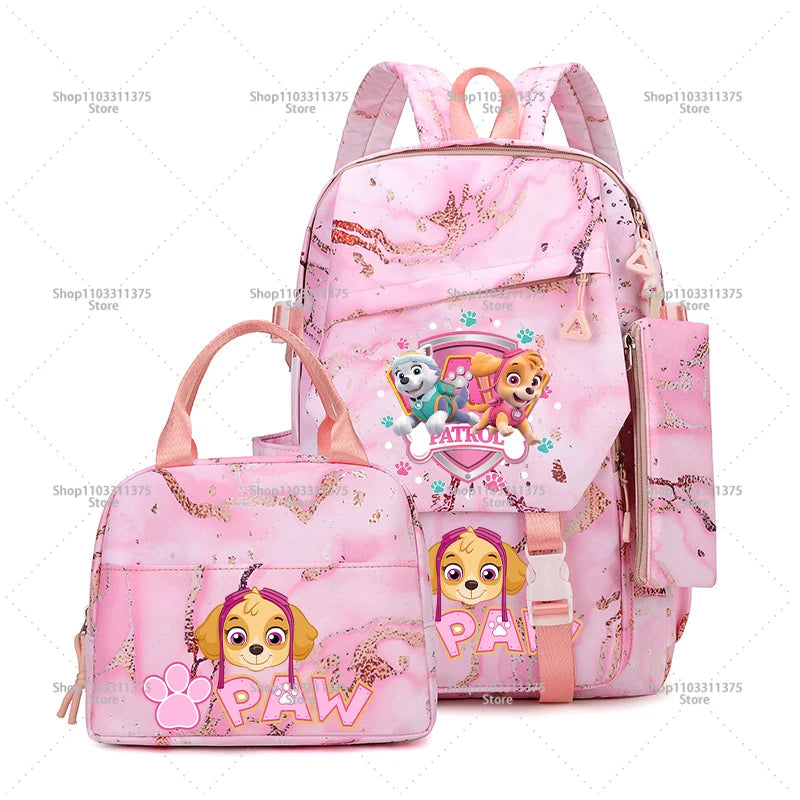 "Team Pup School Set – Cartoon Backpack Combo for Little Heroes"
