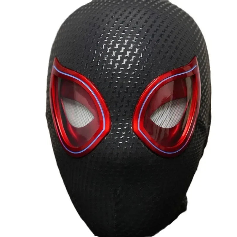 Spiderman And Miles Headgear Cosplay Mask With Moving Eyes Electronic Remote Control Toys For Adults Kids Or A Gift