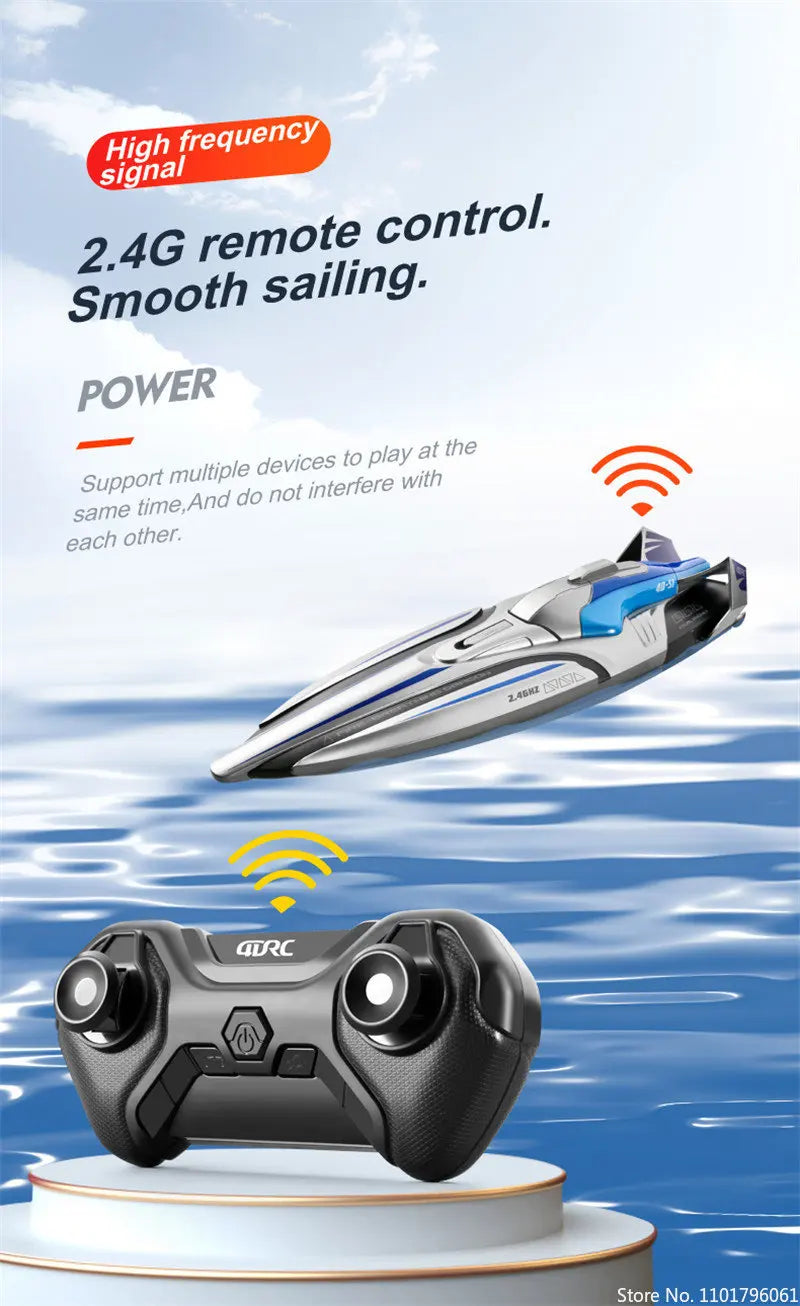 35KM/H RC High Speed Racing Boat Speedboat Remote Control Ship Water Game for Kids Boy Toys Children Gift Remote Control Boat
