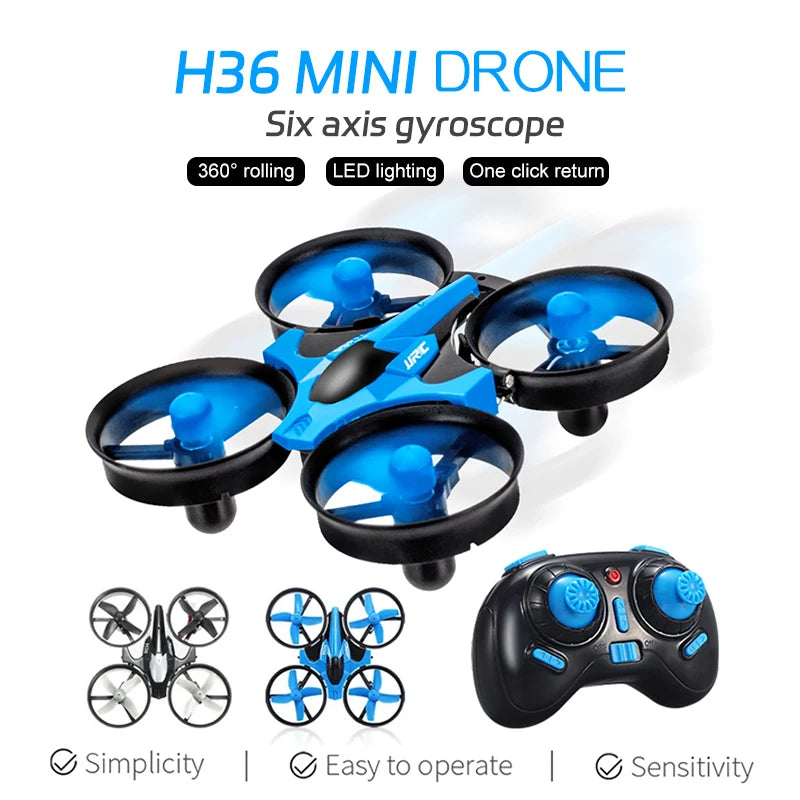H36 JJRC Mini Drone 3D Flip Headless Mode Air Pressure Height Maintain RC Quadcopter FPV Competition Drones for Kids