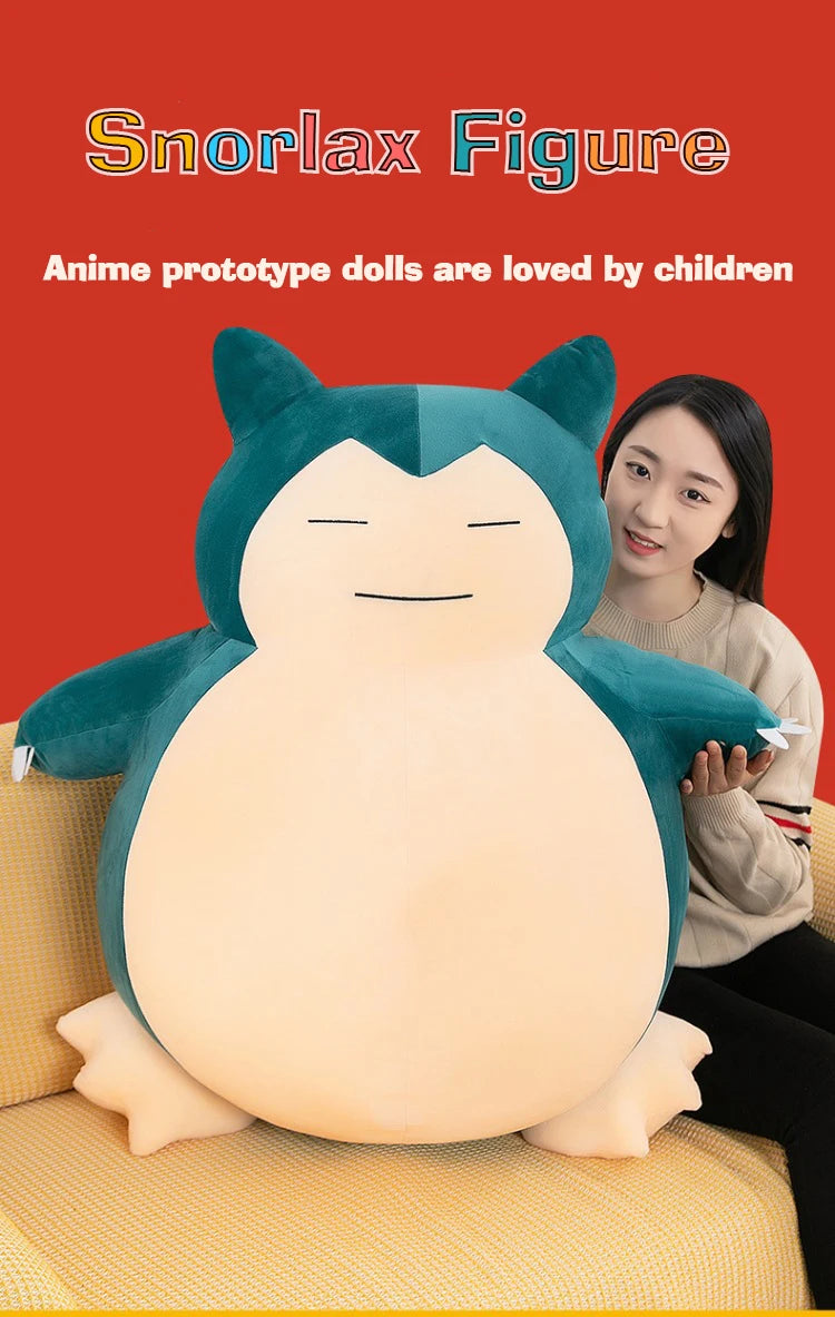 30-200cm TAKARA TOMY Pokemon Snorlax Animal Doll Holster  Plush Toys Kawaii Anime New Rare  Cute Soft Stuffed  Girls Kids Gift