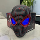 Spiderman Mask Cosplay Headgear Moving Eyes 1:1 Remote Control Elastic Fabric And ABS Plastic Toys