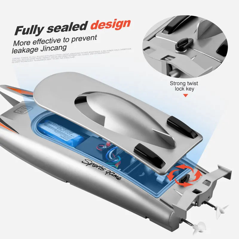 RC 2.4G High Speed Racing Boat – Waterproof Double Motor Remote Contro