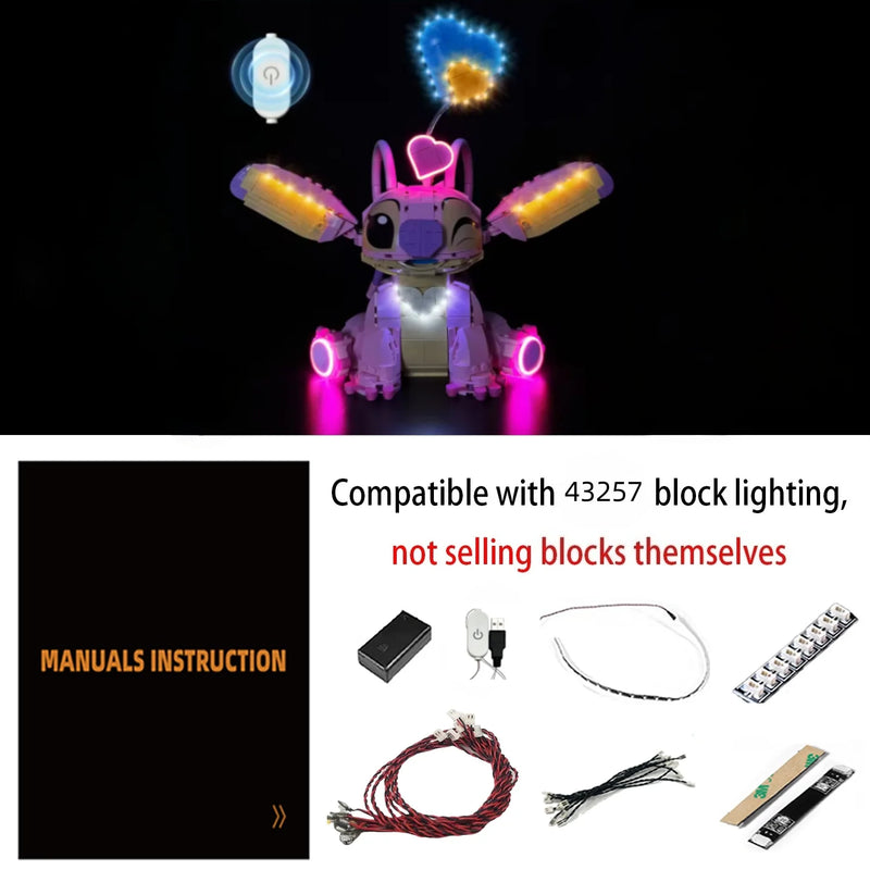 Custom LED Lights for LEGO 43257 Angel Figure – Lighting Accessories Only