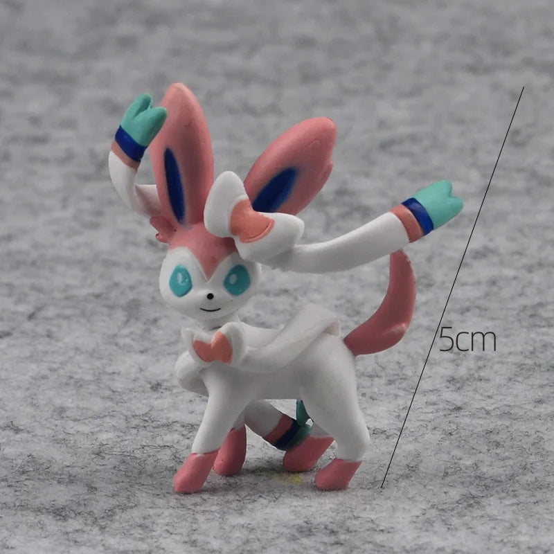 Pokemon 4-6cm Eevee Charmander Pikachu Eeveelution Nine evolutionary forms Anime Figures Doll Kids Gift XY Action Figure Toys