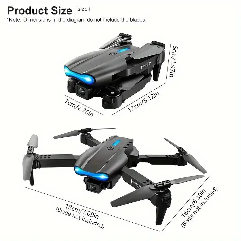 RC Drone E99 Pro Foldable 4K HD Dual Camera Quadcopter Aerial Photography Optical Flow Positioning Altitude Hold Toys Gift