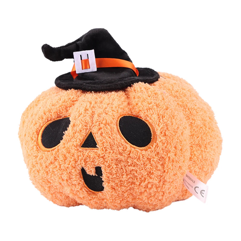 22cm Halloween Orange Witch Pumpkin Plush Toys Funny Pumpkin Fruit Vegetable Plush Toys Cute Stuffed Toys Halloween Gifts