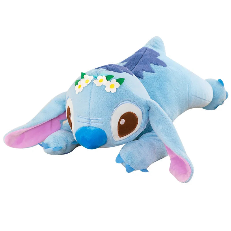 Disney Lilo and Stitch Plush Toys Prone Cute 55/80cm Like An Angel Soft Toy Gift for Children