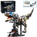Mechanical Dinosaur STEM Building Blocks – Jurassic T-Rex Model with Light Assembly Toy for Kids Gift
