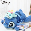 Disney Stitch Stuffed Toy 53CM Lying Position Kawaii Throw Pillow As Birthday Gift For Kids Or Girlfriend