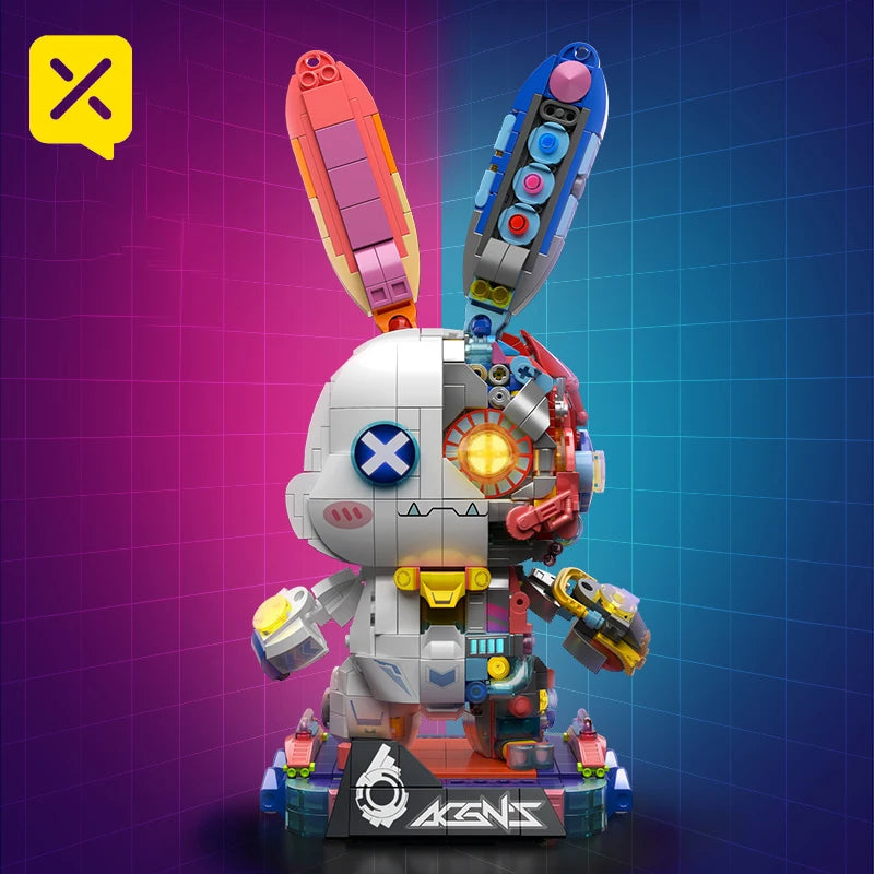 TOYLINX 1377PCS Mechanical Rabbit Building Blocks – Creative Assembled Rabbit Puzzle Toy Gifts