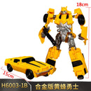 Transformation Toys Battle Damage Hornet Yellow Bee BMB H6001-3 AOYI SS49 Alloy Figure Action Model Deformation Robot Beetle Car