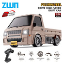 Full-Scale ZWN 1/24 Remote Control Drift Truck – 2.4G Wireless Tricycle Model with LED Lights, Suitable RC Car for Children