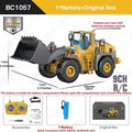 2.4Ghz RC Remote Control Excavator Construction Vehicle Toy for Kids with Alloy Metal Cap, Light & Sound