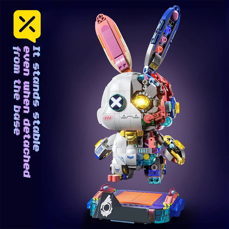 TOYLINX 1377PCS Mechanical Rabbit Building Blocks – Creative Assembled Rabbit Puzzle Toy Gifts